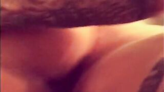 Quick shower fuck leads to creampie cumshot in ebony pussy